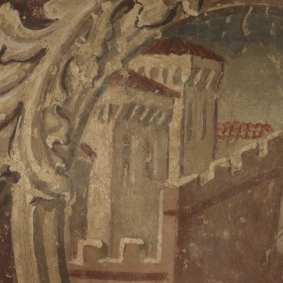Faux-schraubenschlüssel fresko mit St. Georg und der Drache-besonders