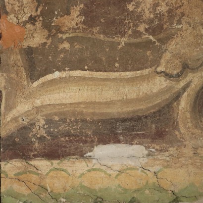 Fake Part of Fresco with St. George and the Dragon 20th Century