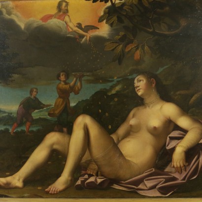 Mythological Scene Danae and the Shower of Gold 17th Century