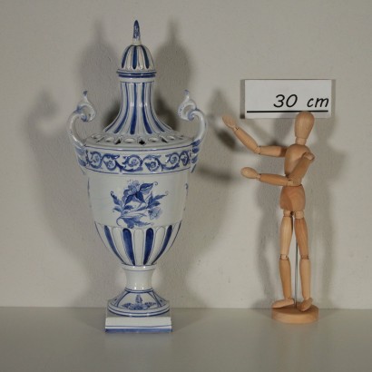Pair of Ceramic Vases Nove Italy Second Half of 1900s