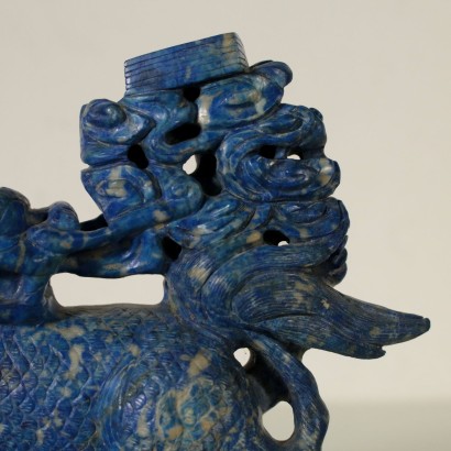 Dragon Sculpture Made of Lapis Lazuli China 1970s