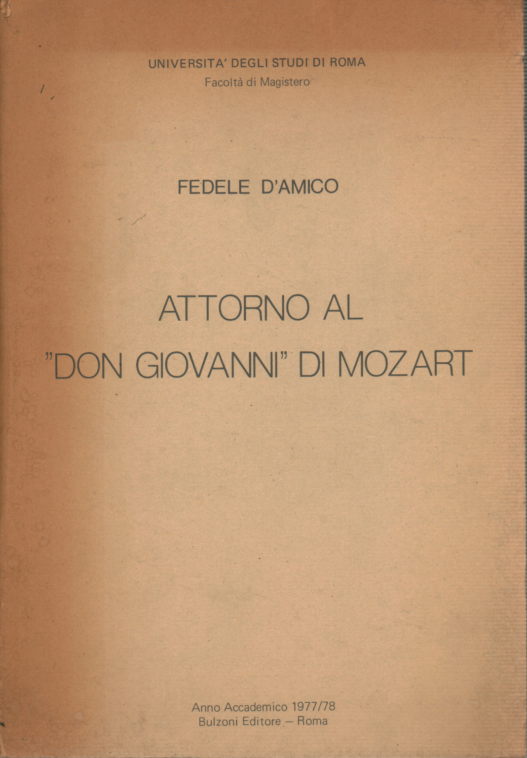 Attorno al "Don Giovanni" di Mozart, s.a.