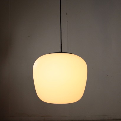 Stilnovo Ceiling Lamp Opaline Glass Vintage Italy 1960s