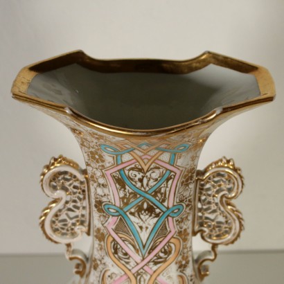 Liberty Porcelain Vase Gold and Polychrome Ornaments Early 1900s