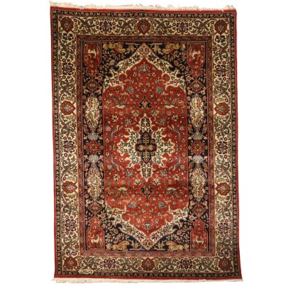 Tapis Srinagar Coton Laine Fabrication manuelle India Années'90-2000