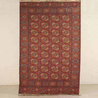 Handmade Bukhara Carpet Manufactured in Morocco 1990s