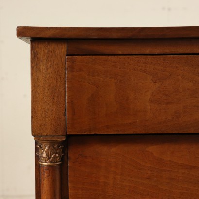 Empire Walnut Chest of Drawers Italy Early 1800s