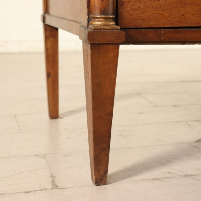 Empire Walnut Chest of Drawers Italy Early 1800s