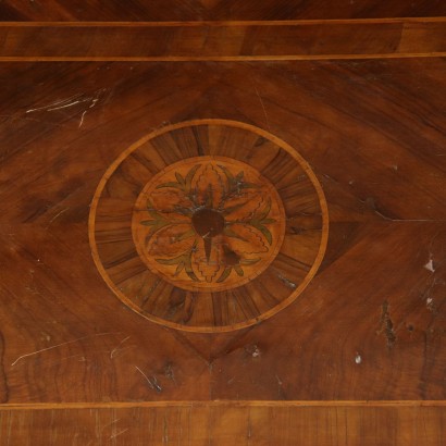 Chest of Drawers Walnut Feather Banded Italy Early 1800s