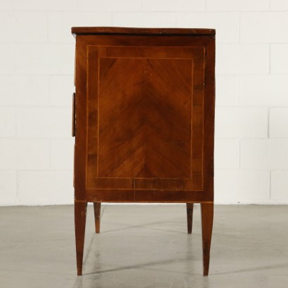 Chest of Drawers Walnut Feather Banded Italy Early 1800s