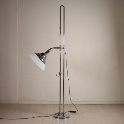 Floor Lamp Chromed Metal Aluminium Vintage Italy 1970s-1980s