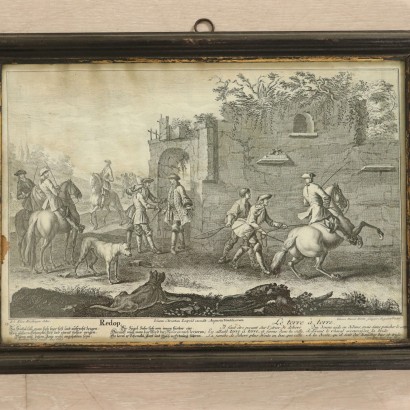 Set of eight Etchings Horse Training 18th Century