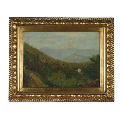 Landscape by Pietro Balletti View of Lake Maggiore 1916