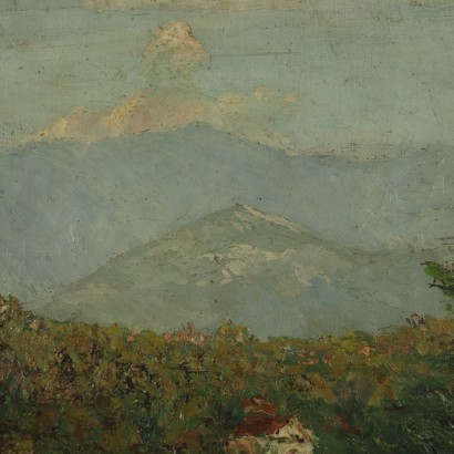 Landscape by Pietro Balletti View of Lake Maggiore 1916