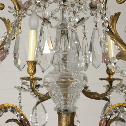 Chandelier Six Lights Crystal Italy Early 1900s