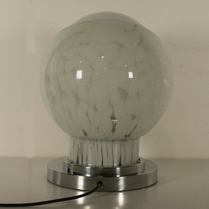 Table Lamp Metal Glass Vintage Italy 1960s-1970s