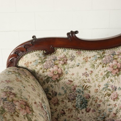 Louis Philippe Sofa Carved Mahogany Italy Mid 19th Century