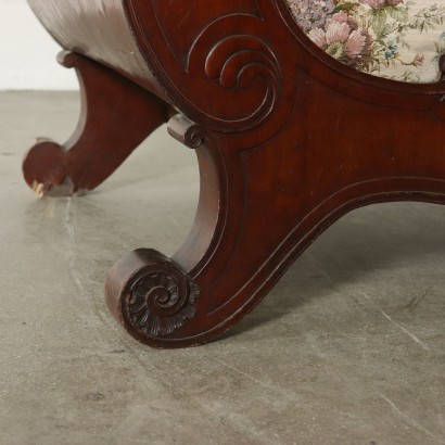 Louis Philippe Sofa Carved Mahogany Italy Mid 19th Century