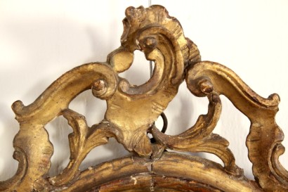 Antiquitäten, Spiegel, Spiegel, 18. Jh.-Spieglein, Spieglein die 800, Intaliato Holz, vergoldetem Holz