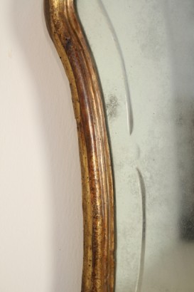 Antiquitäten, Spiegel, Spiegel, 18. Jh.-Spieglein, Spieglein die 800, Intaliato Holz, vergoldetem Holz