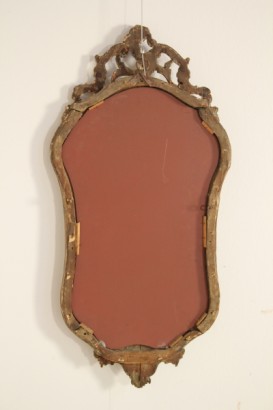 Antiquitäten, Spiegel, Spiegel, 18. Jh.-Spieglein, Spieglein die 800, Intaliato Holz, vergoldetem Holz