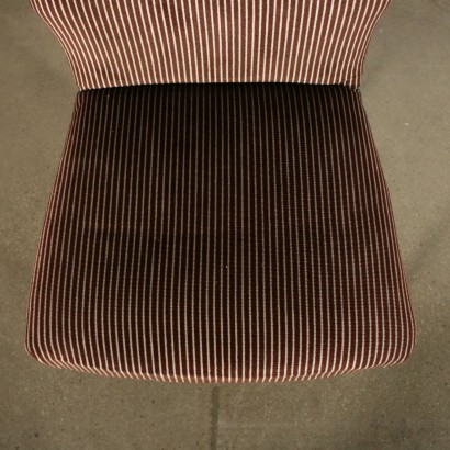 Set of Chairs for Isa Mahogany Velvet Vintage Italy 1950s