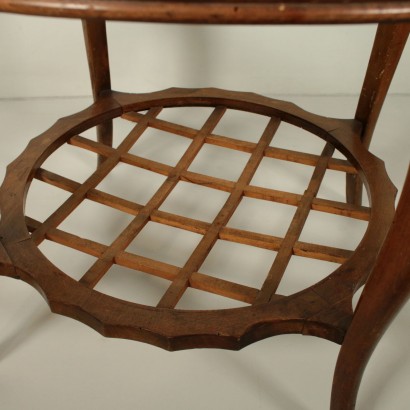 Coffee Table Stained Beech Glass Vintage Italy 1940s-1950s