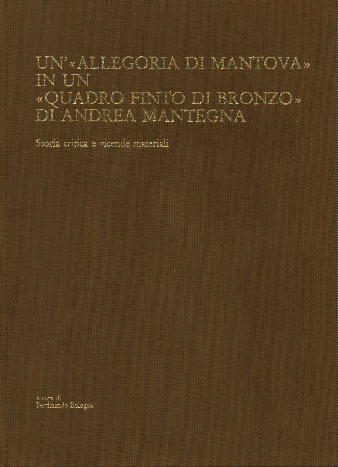 Eine "Allegorie von Mantua" in einem "gefälschten Gemälde von, s.a.