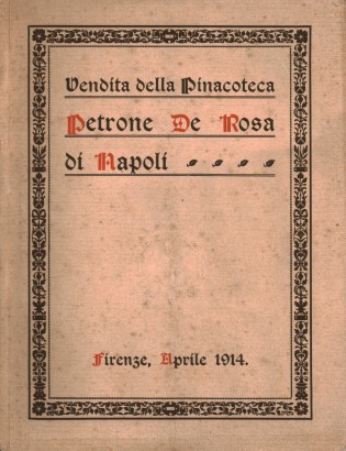 Vendita della Pinacoteca Petrone De Rosa di Napoli