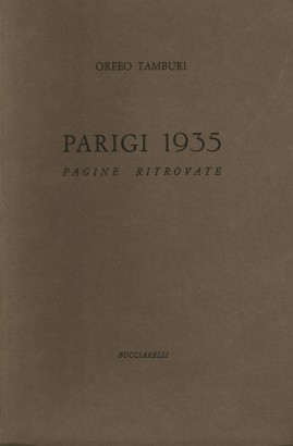 Parigi 1935. Pagine ritrovate