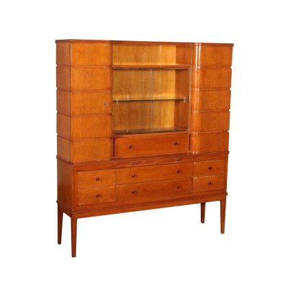 Cabinet Fruit Wood Veneer Maple Vintage Italy 1940s