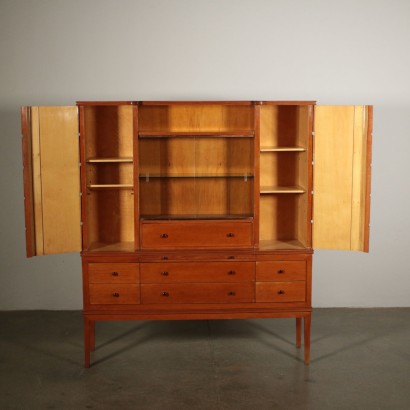 Cabinet Fruit Wood Veneer Maple Vintage Italy 1940s