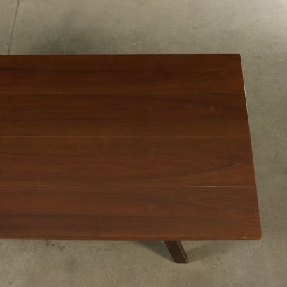 Table Giovanni Michelucci Placage de Noyer Vintage Italie Années 60-70