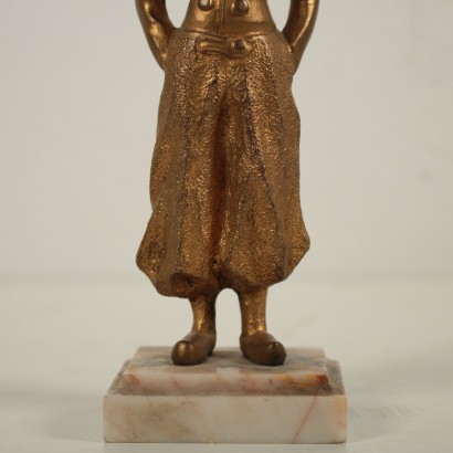 Small Statue Gilded Bronze Marble Bone Late 19th Century