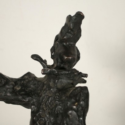 Jester with Palette and Brush Bronze Sculpture 20th Century