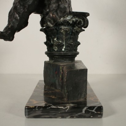 Jester with Palette and Brush Bronze Sculpture 20th Century