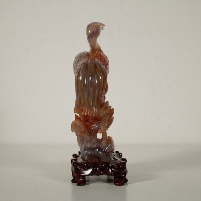 Agate Sculpture Depicting a Crane China First Quarter of 1900s