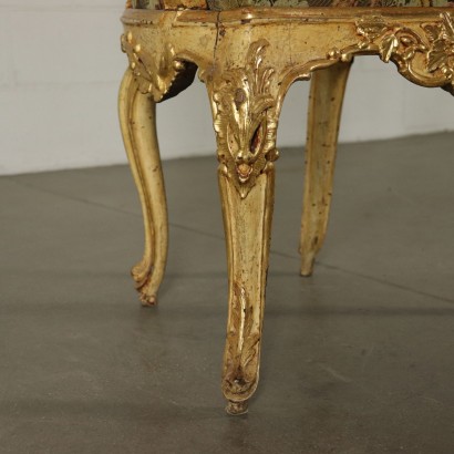 Gilded and Lacquered Wooden Armchair Central Italy First Half 1700