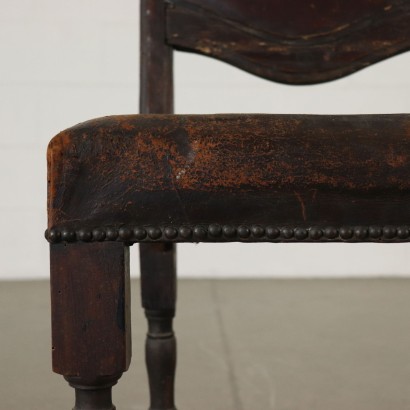 Group of 4 Walnut Chairs Italy First Half 18th Century