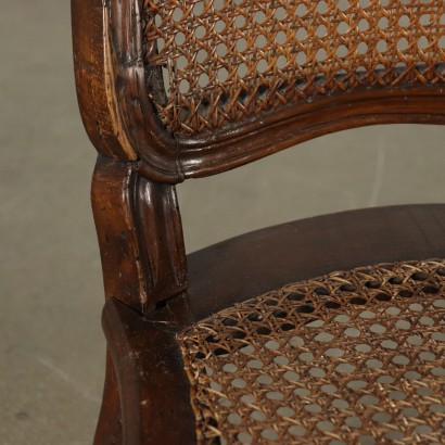 Pair of Walnut Chairs Italy Mid 18th Century