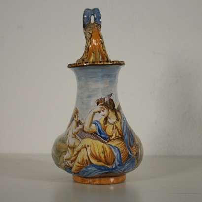 Ceramic Jug with Painting Italy Late 19th Century