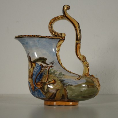 Ceramic Jug with Painting Italy Late 19th Century