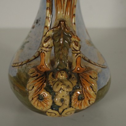 Ceramic Jug with Painting Italy Late 19th Century