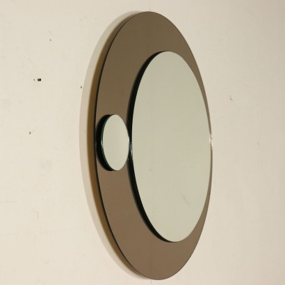 Miroir au Mur Verre fumé Vintage Italie Années 60