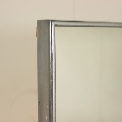 Miroir de Salle de Bain Métal chromé Verre Vintage Italie Années 60-70
