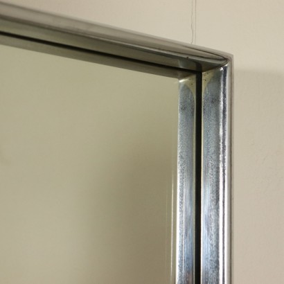 Bathroom Mirror Chromed Metal Glass Vintage Italy 1960s-1970s