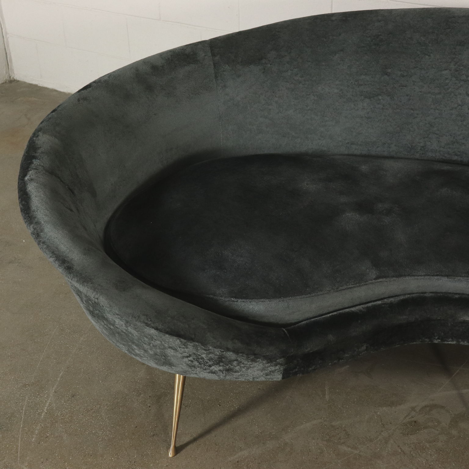 Sofa In The Style Of Federico Munari Foam Velvet Brass Sofa In The Style Of Federico Munari Foam Velvet Brass