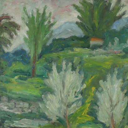 Landschaft von Aldo Conti Valle Vecchia Ölgemälde 20. Jahrhundert