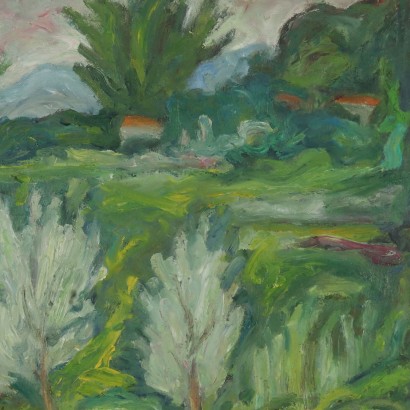 Landscape by Aldo Conti Valle Vecchia 20th Century