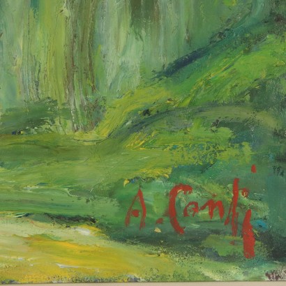 Paysage de Aldo Conti Huile sur Toile XXeme siècle